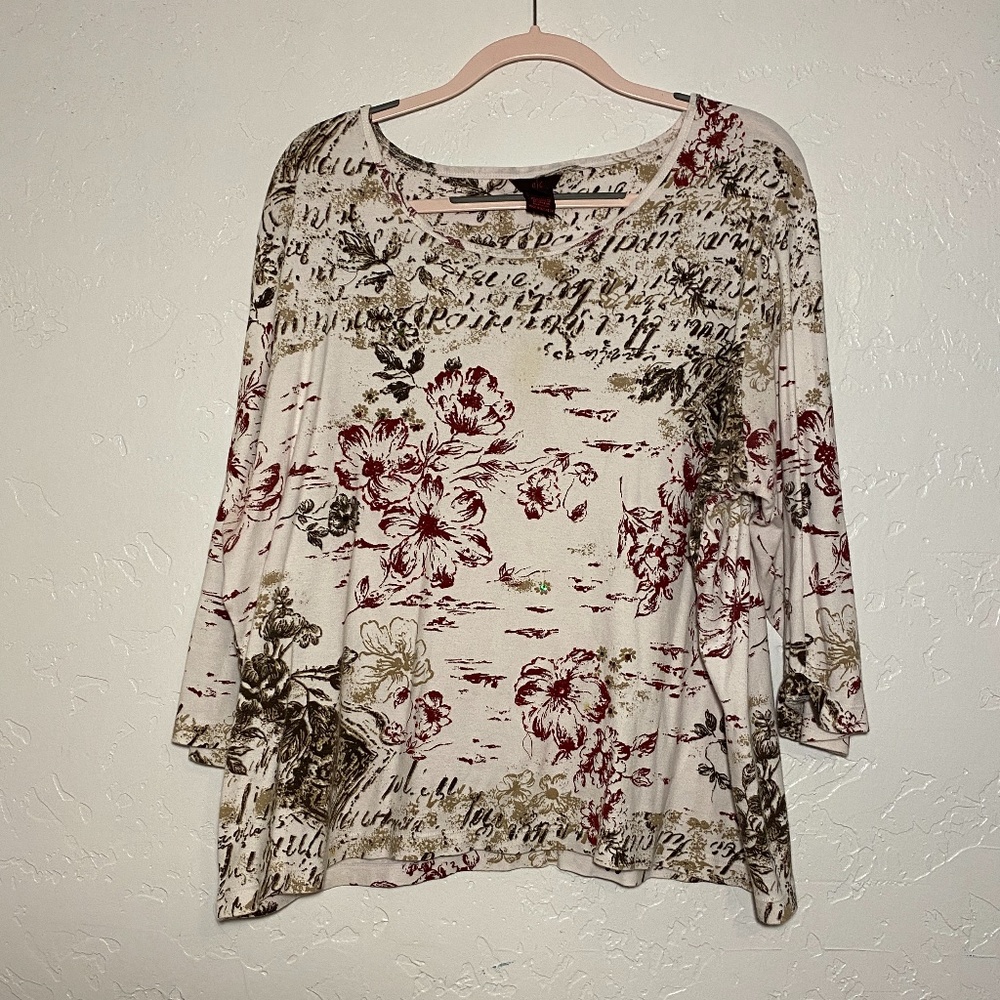 a/c bracelet sleeve blouse, size 2X.